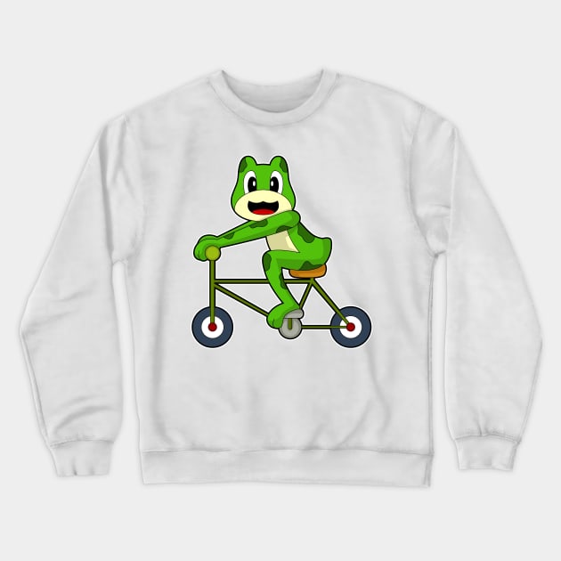 Frog Bicycle Crewneck Sweatshirt by Markus Schnabel